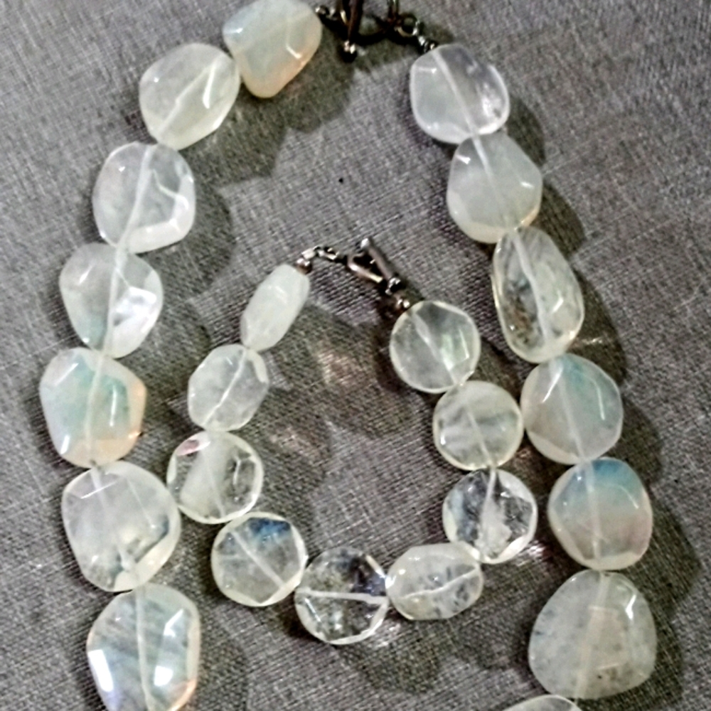 Large Quartz bracelet and necklace set